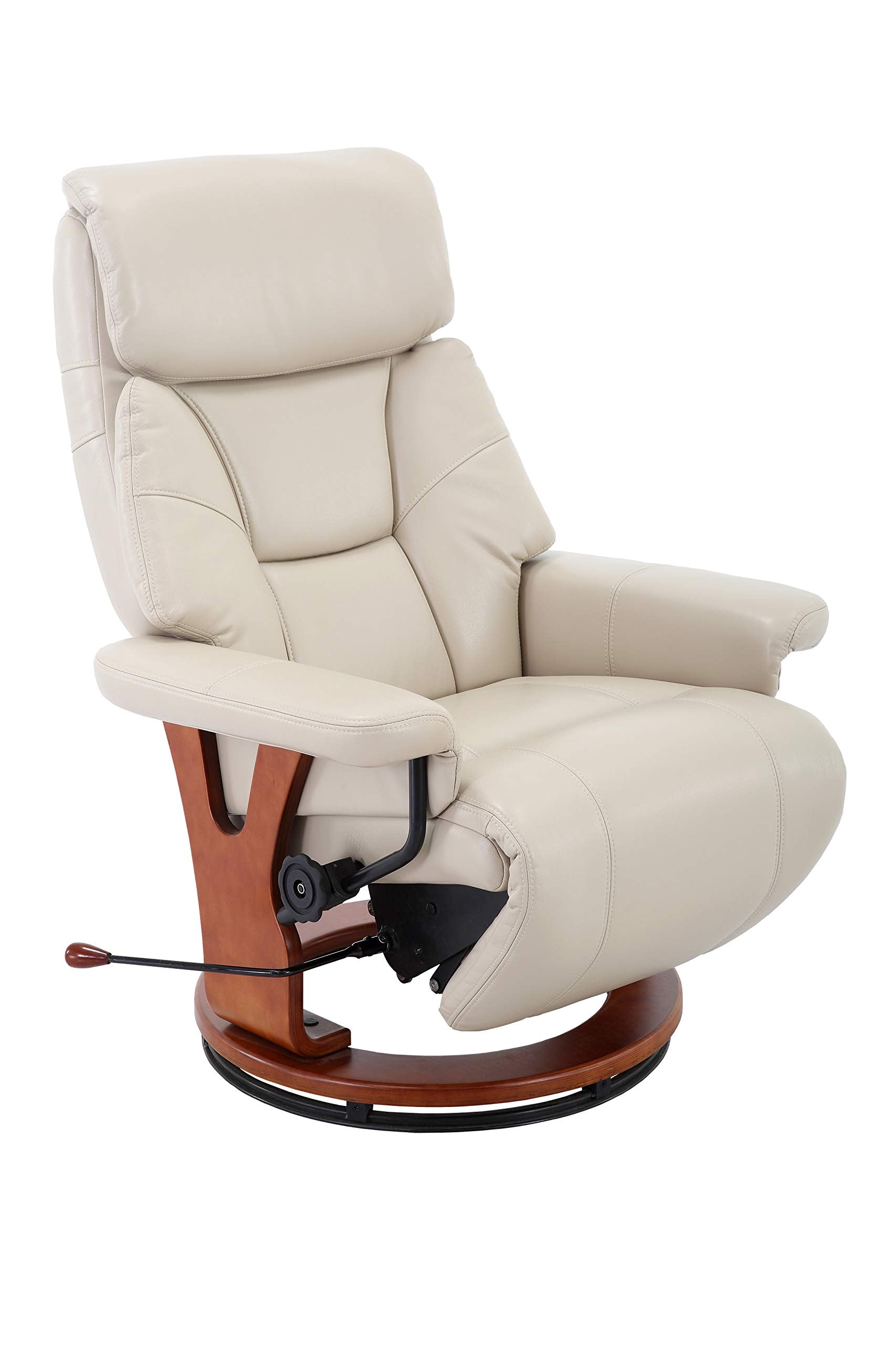 Comfort Chair Mac Motion Bismark Recliner Cobblestone Air Leather, Tan